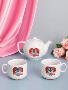 Чайный сервиз С годовщиной свадьбы No Brand