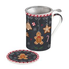 Кружка заварочная с крышкой и ситечком Gingerbread в подарочной упаковке Мята