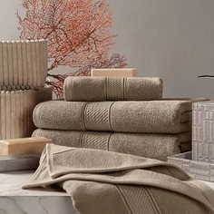 ESTIA МАРТОС беж К-т полотенец 50х80-2/70х130-2, 100% хлопок, 500 г/м2