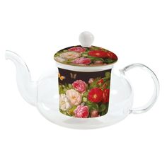 Чайник заварочный с ситечком для заваривания Victorian Garden в подарочной упаковке Мята