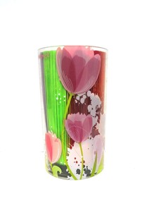 Круглая подставка для ножей с узором Universal Knife Holder, 11х21,5 см (Узор: Пионы ) No Brand