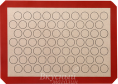 Коврик силиконовый армированный 42х29,5 см. с разметкой для Макаронс No Brand