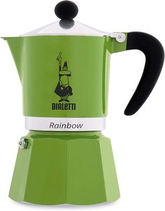 Гейзерная кофеварка Bialetti RAINBOW, 4972 120мл зеленая No Brand