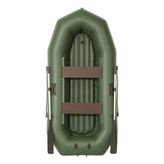 Лодка гребная с усиленным дном Лоцман Профи 280 ВНД (Зеленый)