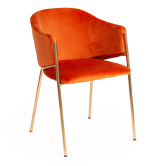 Стул KRONOS (mod. 8158), рыжий, золотые ножки Tet Chair