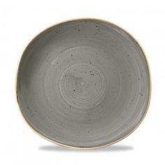 Тарелка мелкая "Волна" d26,4см, без борта, Stonecast, цвет Peppercorn Grey Churchill