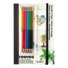 Альбом для раскрашивания путешественник (20 листов 6 двухсторонних карандашей 12 цветов) R Reeves