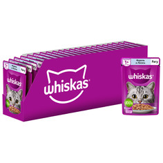 Корм влажный для кошек Whiskas, рагу с форелью и лососем, 28 штук по 75 г