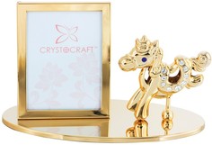 Фоторамка Crystocraft с кристаллами Swarovski "Лошадка с подковой"