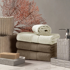 ESTIA МАРТОС экрю/беж К-т полотенец 50х80-2/50х80-2, 100% хлопок, 500 г/м2