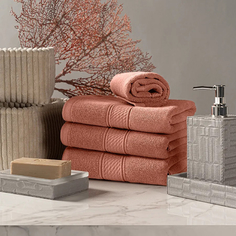 ESTIA МАРТОС коралл К-т полотенец 50х80-4, 100% хлопок, 500 г/м2