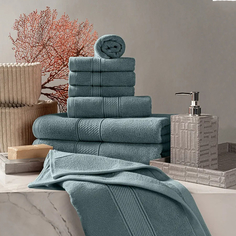 ESTIA МАРТОС мятн К-т полотенец 30х50-4/50х80-2/70х130-2, 100% хлопок, 500 г/м2