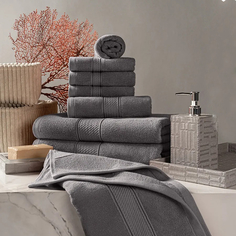 ESTIA МАРТОС св-сер К-т полотенец 30х50-4/50х80-2/70х130-2, 100% хлопок, 500 г/м2