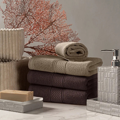 ESTIA МАРТОС беж/кор К-т полотенец 50х80-2/50х80-2, 100% хлопок, 500 г/м2