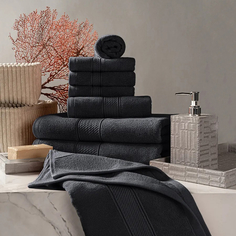 ESTIA МАРТОС т-сер К-т полотенец 30х50-4/50х80-2/70х130-2, 100% хлопок, 500 г/м2