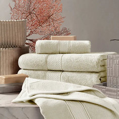 ESTIA МАРТОС экрю К-т полотенец 50х80-2/70х130-2, 100% хлопок, 500 г/м2