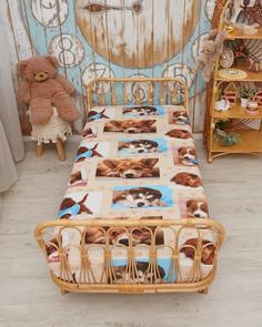 Детская простыня обычная, поплин, "Всё себе"; Хадсон; Размер: 1.5