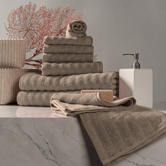 ESTIA ТОРЛЕЙ беж К-т полотенец 30х50-4/50х80-2/70х130-2, 100% хлопок, 500 г/м2