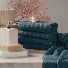 ESTIA ТОРЛЕЙ морской К-т полотенец 50х80-4, 100% хлопок, 500 г/м2