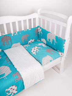 Бортик в кроватку AmaroBaby Слоники 4 предмета