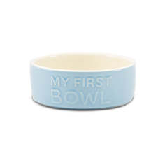 Миска керамическая для собак и кошек Scruffs My First Bowl голубая, 13х13х5см 400мл