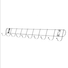 Вешалка настенная на 10 крючков Доляна «Лето», 55×3,5×5 см, цвет серебро