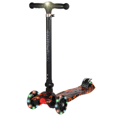 Самокат детский трехколесный складной City-Ride, светодиоды, фонарик, CR-S5-06PR/YF