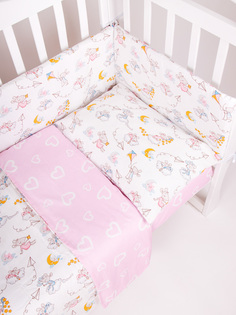 Бортик в кроватку Amarobaby на молнии Мышата в облаках, поплин AMARO-3104-MvO