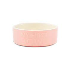 Миска керамическая для собак и кошек Scruffs My First Bowl розовая 13х13х5см, 400мл