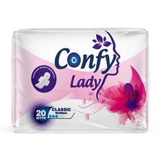 Прокладки гигиенические CONFY с крылышками CLASSIC EKO NORMAL, 20 шт