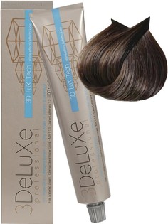 Крем-краска для волос 3deluxe professional 67 светлый коричневый кашемир, 100мл