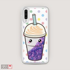 Жидкий чехол с блестками "Милый стакан" на Samsung Galaxy A50 Awog
