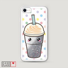 Жидкий чехол с блестками "Милый стакан" на Apple iPhone SE 2020 Awog