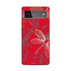 Матовый силиконовый чехол "Тени стрекоз" на Google Pixel 6 Awog