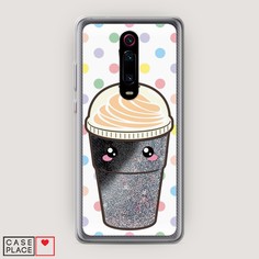 Жидкий чехол с блестками "Милый стакан" на Xiaomi Mi 9T Pro Awog