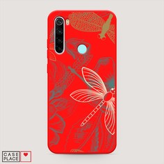 Матовый силиконовый чехол "Тени стрекоз" на Xiaomi Redmi Note 8 Awog