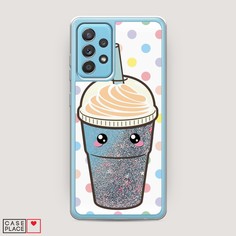 Жидкий чехол с блестками "Милый стакан" на Samsung Galaxy A52 Awog