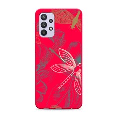 Матовый силиконовый чехол "Тени стрекоз" на Samsung Galaxy A32 Awog