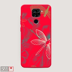 Матовый силиконовый чехол "Тени стрекоз" на Xiaomi Redmi 10X 4G Awog