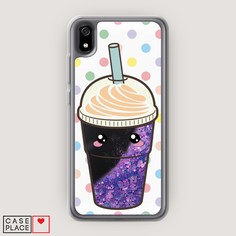 Жидкий чехол с блестками "Милый стакан" на Xiaomi Redmi 7A Awog