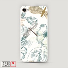 Матовый силиконовый чехол "Тени стрекоз" на Apple iPhone SE 2022 Awog