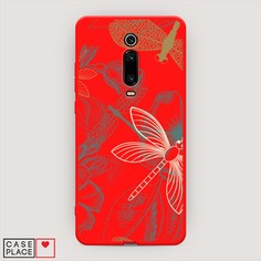 Матовый силиконовый чехол "Тени стрекоз" на Xiaomi Mi 9T Awog