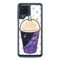 Жидкий чехол с блестками "Милый стакан" на Samsung Galaxy M32 Awog