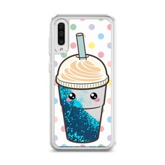Жидкий чехол с блестками "Милый стакан" на Samsung Galaxy A50 Awog