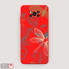 Матовый силиконовый чехол "Тени стрекоз" на Xiaomi Poco X3 NFC Awog
