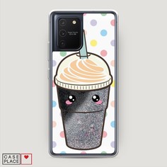 Жидкий чехол с блестками "Милый стакан" на Samsung Galaxy S10 Lite Awog