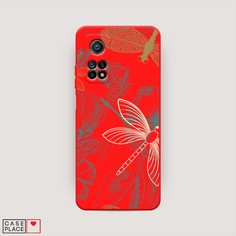 Матовый силиконовый чехол "Тени стрекоз" на Xiaomi Mi 10T Awog