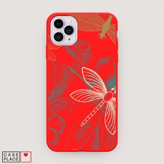 Матовый силиконовый чехол "Тени стрекоз" на Apple iPhone 11 Pro Awog
