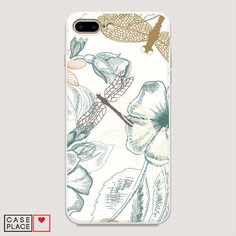 Матовый силиконовый чехол "Тени стрекоз" на Apple iPhone 8 Plus Awog