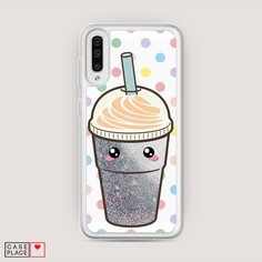 Жидкий чехол с блестками "Милый стакан" на Samsung Galaxy A30s Awog